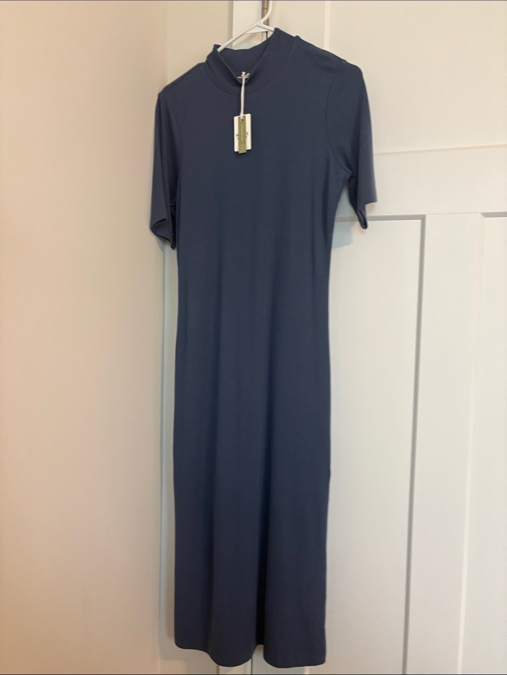 NWT Marine Layer Lexi Rib Mock Neck MIDI Dress - Size Large